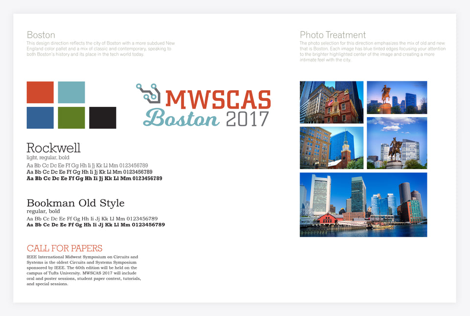 MWSCAS Boston design sample branding.