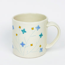 Load image into Gallery viewer, Tree Mug in Turquoise, blue, yellow (lg)