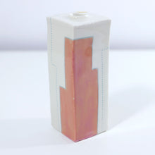 Load image into Gallery viewer, Square Bud Vase City Color Blocking in Pink and Yellow (lg)