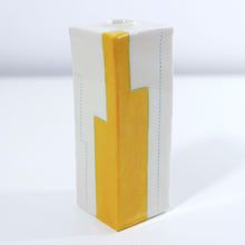 Load image into Gallery viewer, Square Bud Vase City Color Blocking in Pink and Yellow (lg)