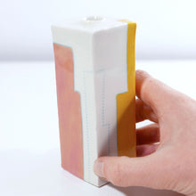 Load image into Gallery viewer, Square Bud Vase City Color Blocking in Pink and Yellow (lg)