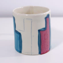 Load image into Gallery viewer, Basquiat Mug in Turquoise, Red and Teal (lg)