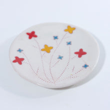 Load image into Gallery viewer, Cupcake Plate with Flower Tree in Yellow, Light Red and Turquoise