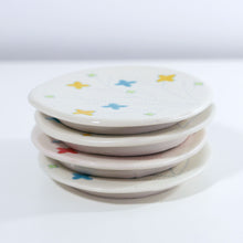 Load image into Gallery viewer, Cupcake Plate with Flower Tree in Yellow, Light Red and Turquoise