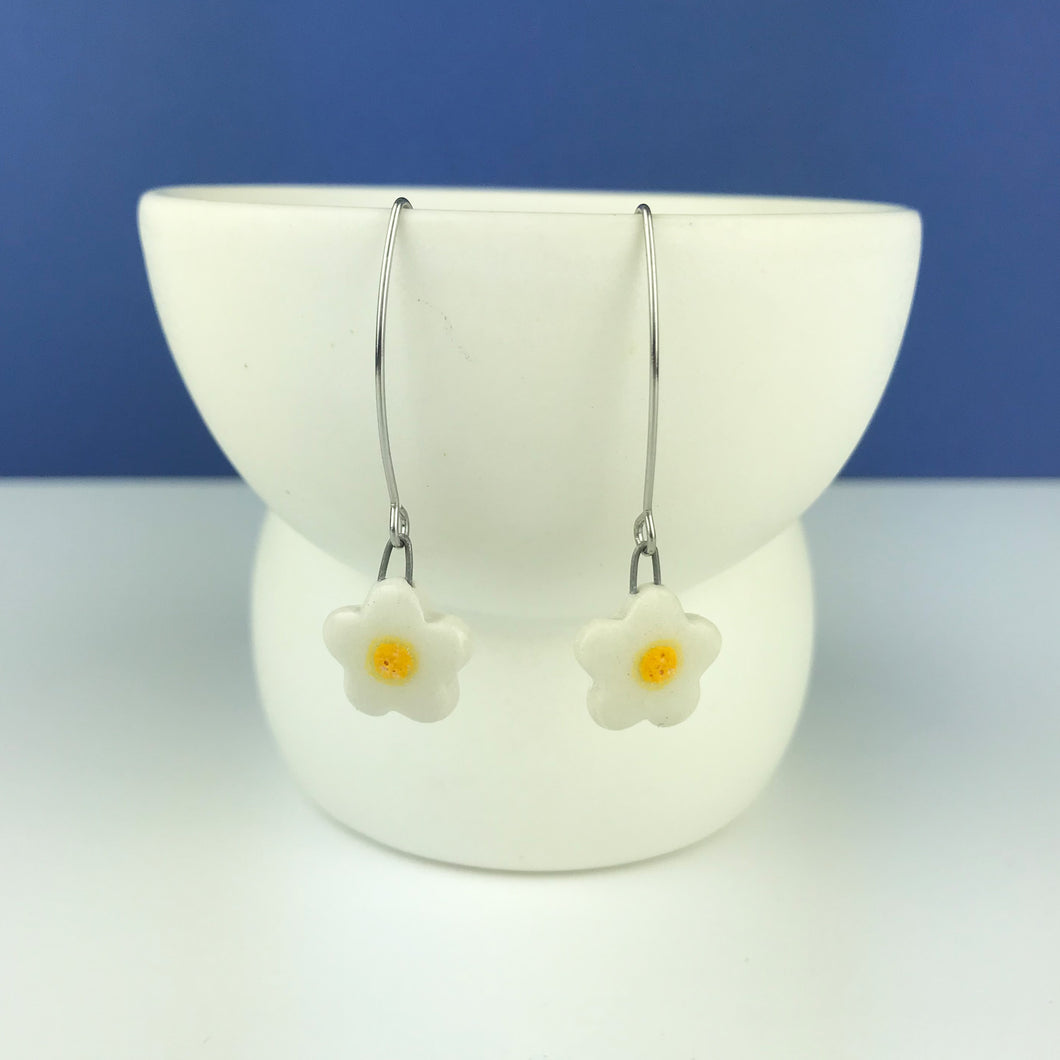 Flower Earrings in Yellow