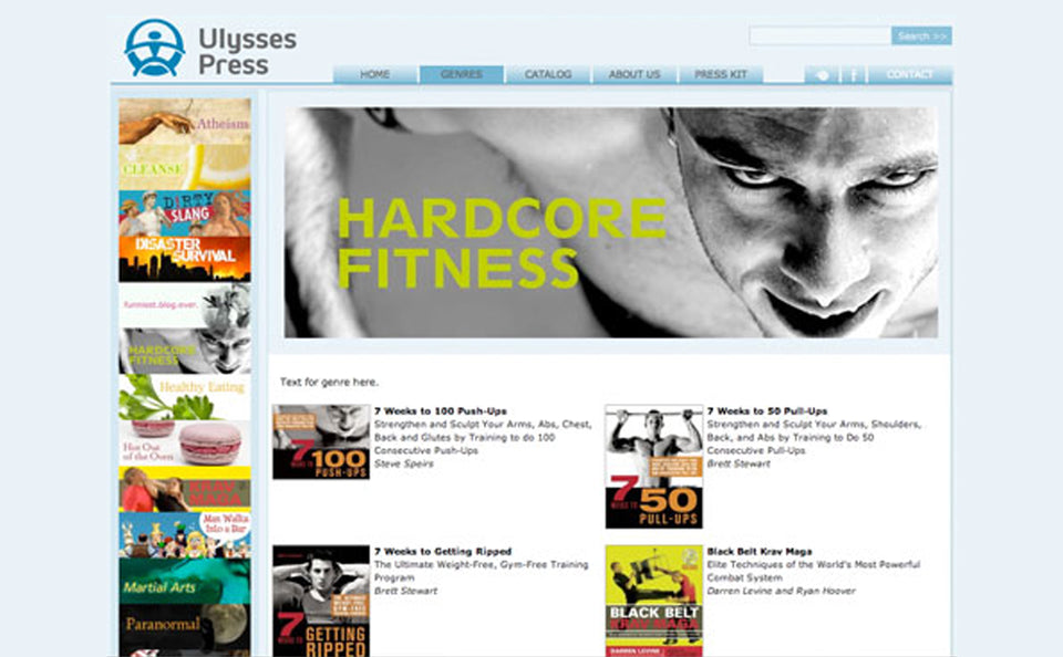 Genre web page for Ulysses Press.
