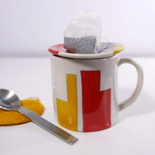 Load image into Gallery viewer, City Color Block Mug Set in Light Red and Yellow (lg)
